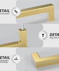 Details of Brushed Brass Cabinet Drawer Pulls Six And One Quarter Inch Center For Kitchen Cabinets And Doors 30 Pack Modern