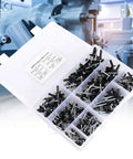 Aluminum Blind Rivet Kit With 200 Piece Assortment In 3.2, 4.0, 4.8mm Sizes, Oxidized Finish, And Storage Box