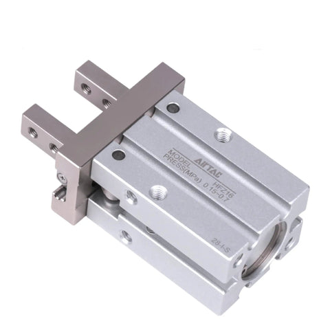 Parallel Style Pneumatic Gripper Claw With Guide Track Ball Bearing Mini Finger Air Cylinder Double Acting 16mm Bore HFZ16