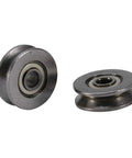 Heavy Duty 20 Pack Deep V Groove Bearing 3x12x4mm Double Shielded Carbon Steel Ball Bearing Rail Roller Wheel close-up view.