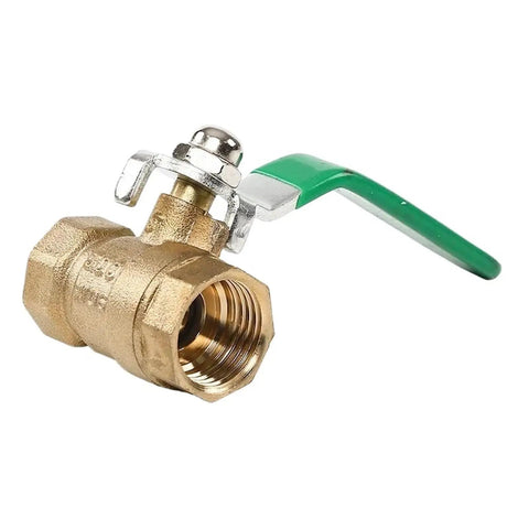 Half Inch Brass Ball Valve Featuring Slick Lever Handle Male To Female Pipe Connector Copper Plumbing Job