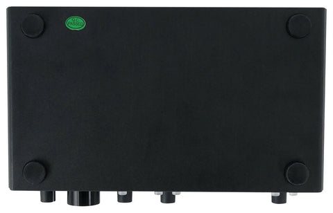 Slick USB audio interface from Dope Podcast Recording Bundle with black finish and multiple connection ports.