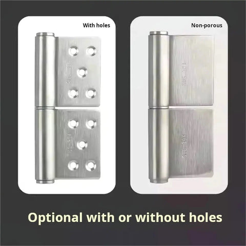 Heavy Duty Stainless Steel Door Hinge With 360 Degree Swivel And Detachable Flag Design Built Tough For Rock Solid Rust Proof Performance Plus Fire Safe Five Inch Compatible Setup options with or without holes