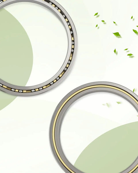Heavy Duty Thin Section Roller Bearing Drop Right In Straight Swap Compatible With KD045XP0 RD045XP0 4.5 X 5.5 X 0.5 Inch close-up view.