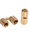 Heavy Duty 4 Pack Barrel Hinges For Cabinet Doors And Outdoor Gates Featuring Smooth As Silk Swing Dead Easy DIY Install Kitchen Worktop Hardware Built Solid As A Rock For Any Project. Gold metal barrel hinges with textured surface.