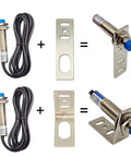 Inductive Proximity Sensor 12mm 4mm Sensing Range 6 To 36V DC 3 Wire NPN NC Normally Closed Switch LJ12A3 4 Z AX With L Type Bracket
