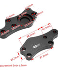 Turn Angle Adapters Steering Lock Kit For Drift Enthusiasts, Aluminum T6061, detailed measurements shown