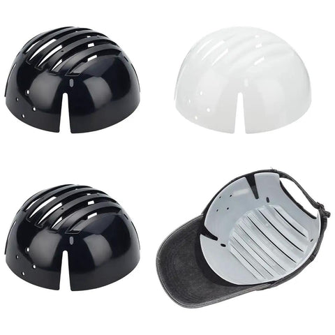 4 Pack Plastic Protective Hat Liner Inserts For Baseball Caps White And Black Lightweight Breathable Bump Cap Inserts For Head Protection