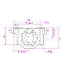 One Piece Linear Bearing Slide Set SCS6UU SBR30UU For CNC Parts And 3D Printer Projects, Length Range 6 To 30 Mm, Smooth, Precise Motion For Precision Machinery, Milling, And Tooling Applications, Ideal For DIYers And Pros. technical dimension drawing of linear bearing slide block