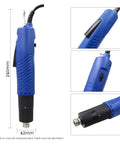 Smooth Operating Corded Electric Screwdriver Featuring Adjustable Torque And Ergonomic Non Slip Grip For No Sweat Drywall Repairs And Quick Furniture Assembly Jobs with visible controls and cord.
