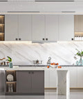 Modern kitchen with Oil Rubbed Bronze Square Cabinet Knobs 10 Pack For Kitchen Cabinets And Dresser Drawers, zinc alloy hardware shown