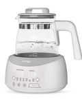 Front view of Bottle Warmer With Night Light And Fast Cooling Fan Instant Water Warmer For Bottles Electric Tea Kettle Style Warmer With 6 Temperature Presets.