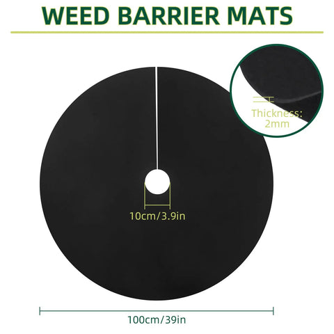 39 Inch Weed Barrier Mat For Your Yard And Garden Non Woven Tree Mulch Ring Protectors Landscaping Weed Control Pack Of 10