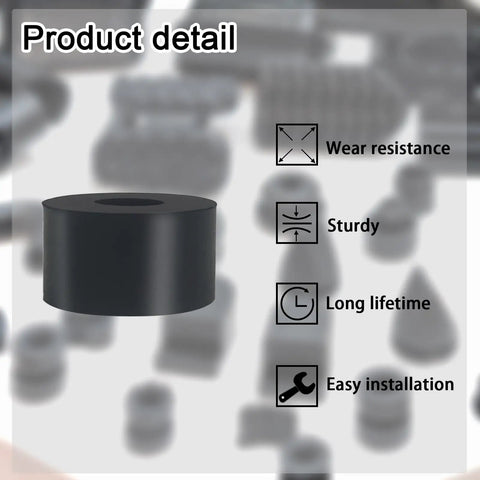 12 Pack Thick Rubber Spacers 1 Inch Outer Diameter 3/8 Inch Inner Diameter 1/2 Inch Thick Anti Vibration Washers