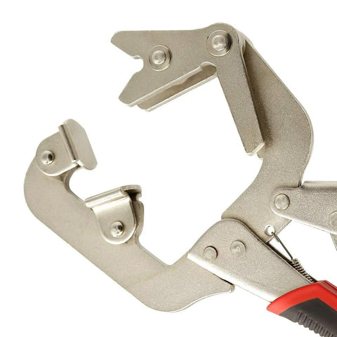 Heavy duty welding clamp with adjustable V jaw for tubes