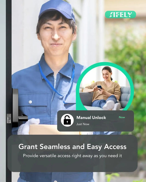 Keyless Entry Keypad Smart Door Lock With Handle And Knob Five Ways To Unlock Digital Deadbolt in use with app control