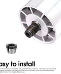 Eight Piece Router Collet Chuck Set With Pro Grade High Precision Trimmer Adapters in 6mm 6.35mm and 8mm carbon steel.