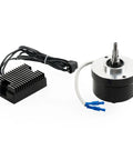 Rock Solid Black 12 Volt 17 Amp Alternator Generator Conversion Kit With Electronic Regulator for Harley Sportster XL models.