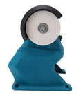 No Strings Attached Cordless Mini Bench Grinder With Dual 70mm Grinding Wheels Spinning At 5500 RPM side view showing the wheel and base.