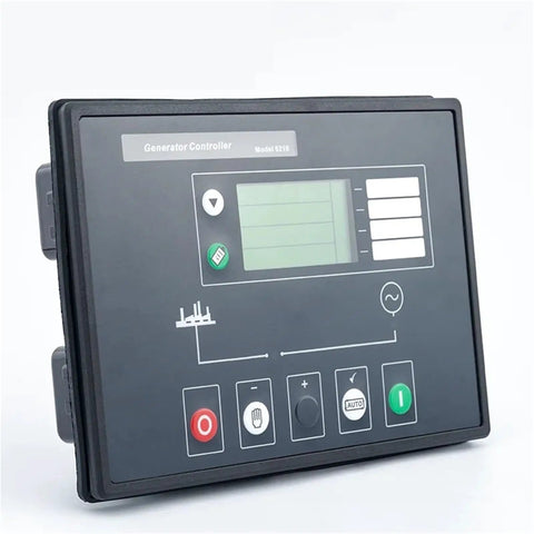 5210 Generator Set Controller With LCD Display For Automatic Start Genset ATS Control Panel And Terminal Panel For Alternator Plug And Play Industrial Grade Easy Install 1 Piece, front view