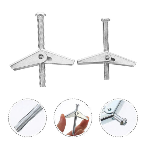 Beefy Drywall Toggle Bolts Kit 20 Pcs M5 M6 Wing Nuts with expansion screws shown in detail.