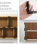Black 30 Pack Right Angle Corner Bracket Set For Wood Repair And DIY Projects L Shaped Mending Plates With Predrilled Screw Holes Cold Rolled Steel Built To Last No Wobble For Durable Cabinet And Furniture Support