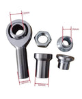 Heavy Duty Chromoly Steel M22 Thread Heim Joints with threaded rod end and accessories, precision engineered for slick linkage systems.