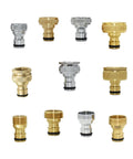 Garden Hose Adapter Kit With 20 Pieces Quick Connect Brass Nipples For One Half Inch, Three Quarter Inch, And One Inch Threads M22 M24 Garden Faucet Fittings For Irrigation, Home Garden, Yard Watering brass and silver hose connectors set
