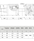 Precision Mini Harmonic Reducer Offering Dead Nuts 1:50 Reduction Ratio For Robotic Arms And Industrial Motor Drives dimension drawing with specifications.