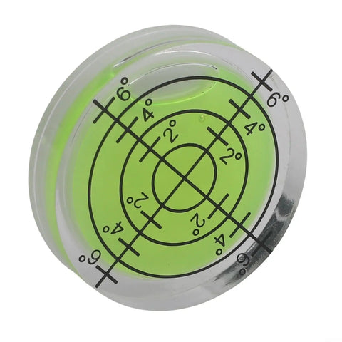 10PCS Circular for spirit Level 32mm Clear 10PCS Circular for on a clear base showing green liquid and degree markings.