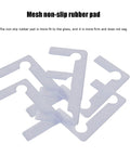 Mesh non-slip rubber pad for glass support improving stability and firmness in shower setups.