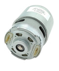 Straight Up Heavy Duty 42Mm Dc Motor Featuring Twin Ball Bearings For Blazing High Speed Performance with a silver housing.