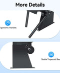 Ergonomic handles and trapezoid base of the 24 Inch Pan And Box Brake Sheet Metal Bender Hand Brake Machine for 20 gauge steel