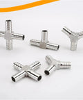 304 Stainless Steel Hose Tail Connectors 6mm-12mm T Type And Y Type Pipe Fitting Tail L Elbow 40mm Go-To Heavy-Duty Leak-Free Easy Install For Garden Auto And Industrial Hoses, assorted views