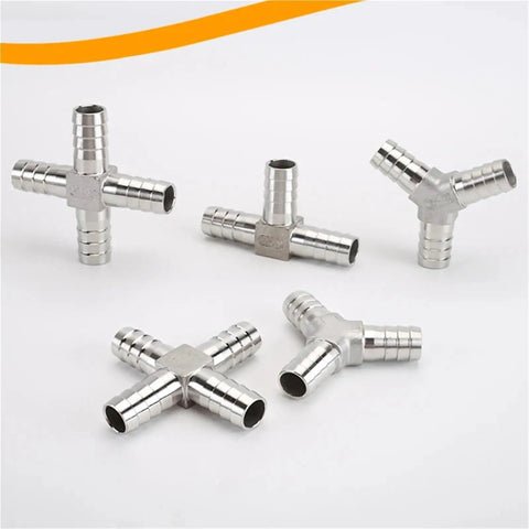 304 Stainless Steel Hose Tail Connectors 6mm-12mm T Type And Y Type Pipe Fitting Tail L Elbow 40mm Go-To Heavy-Duty Leak-Free Easy Install For Garden Auto And Industrial Hoses, assorted views