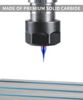 Solid Carbide O Flute CNC Router Bit With 1/4 Inch Shank And Single Flute End Mill For Acrylic Aluminum And Wood Cutting Nano Blue Coating