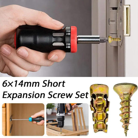 6x14mm Short Expansion Screw Set For Thin Substrates No Brainer Install Metal Hollow Wall Anchors And Door Hinge Screws Kit