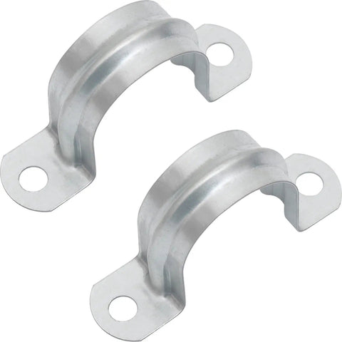 30 Piece Beast Mode Pipe Clamps Solid Grip U Bracket Cable Holders For 1 1/4 Inch Tubes zinc coated pipe straps detail view.