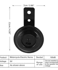 Waterproof Black Car Electric Siren Horn DC 6V 105DB Super Rip Snorting Sound For Truck Motorcycle Boat ATV Heavy Duty Metal Body, 110x70x30mm.