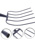 Multi Functional Manure Fork For Lawn Care And Farm Use A Rugged Heavy Duty Pitch Fork For Clearing Debris And Manure Handheld Agricultural Tool Versatile Grass And Soil Fork For Rural Maintenance With Durable Steel Construction