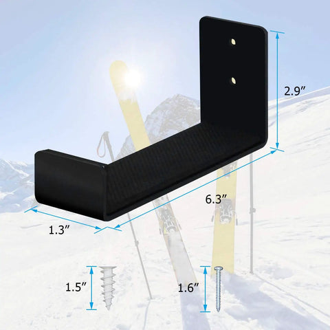Rock Solid Aluminum Wall Mount Snowboard Rack With Hella Secure Eva Grip Pads dimensions 6.3x2.9 inches for garage storage