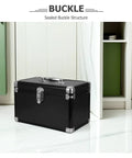 Portable Aluminum Tool Box With Shockproof And Dustproof Design, 2 Layer Sealed Clasp Organizer in a room setting