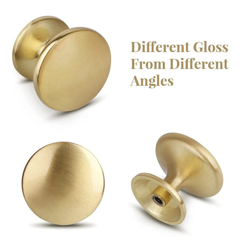 Brass Cabinet Knobs Set 30 Pack 1 Inch Gold Drawer Pulls For Dresser Kitchen Cabinets With Durable Zinc Alloy Construction
