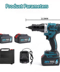 No Sweat Heavy Duty Cordless Rivet Gun With Dual Gears And Smart Memory And Normal Modes Lightning Fast Three Second Riveting Smooth Performance with battery and charger.