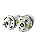 Supercharged 775 DC Motor Rated For 18V To 24V With Precision Front Ball Bearings, durable dual side view.