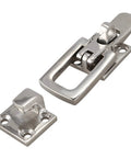 Premium Two Pack 316 Marine Grade Stainless Steel Boat Door Latch Catch And Anti Rattle Fastener Clamp Designed To Hold Tight For Years Of Smooth Sailing And Chill Lake Days Exactly 70mm Size, showing latch and catch.