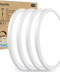 4 Pack Flush Mount LED Ceiling Light Fixture White 12 Inch 28W Dimmable With 3000K 4500K 6000K Color Temperature 3200 Lumens Low Profile