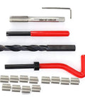 M10 X 1.25 Internal Thread Repair Kit Stainless Steel Inserts With Drill Tap Wrench 12 Inserts In 2D Length DIY Ready For Auto Garage And Machinery Maintenance