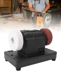 Rock-Solid Mini Dual Wheel Bench Grinder Backed By 18V Battery Compatibility And Snappy 2000 To 6000 RPM Toggle close-up on countertop.