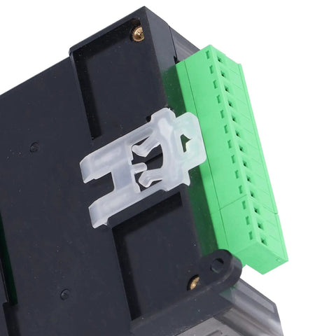 Close-up of 12V PLC Control Module For Quick Easy Plug And Play Automation Programmable Logic Controller Board with relay output